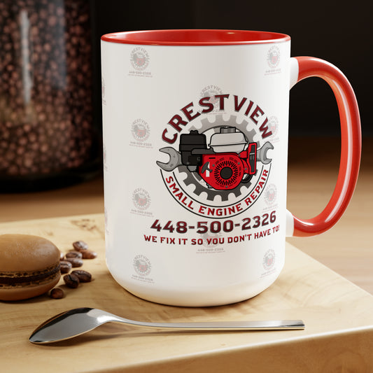 CSER Two-Tone Coffee Mugs, 15oz