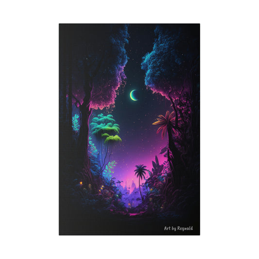 Neon Forest 2 - 16"x24" Matte Canvas, Stretched, 0.75"