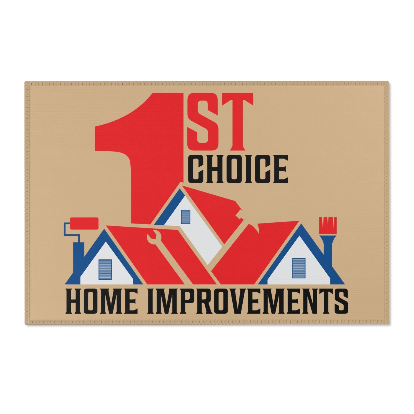 1st Choice Alternative Logo Indoor Tan Area Rugs