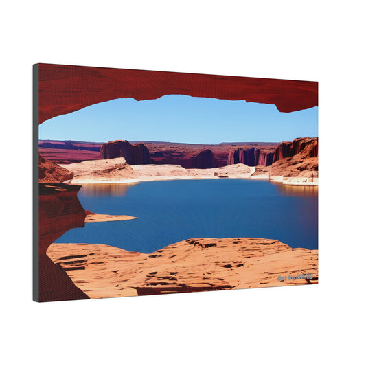 Americana-inspired Lake Powell scene