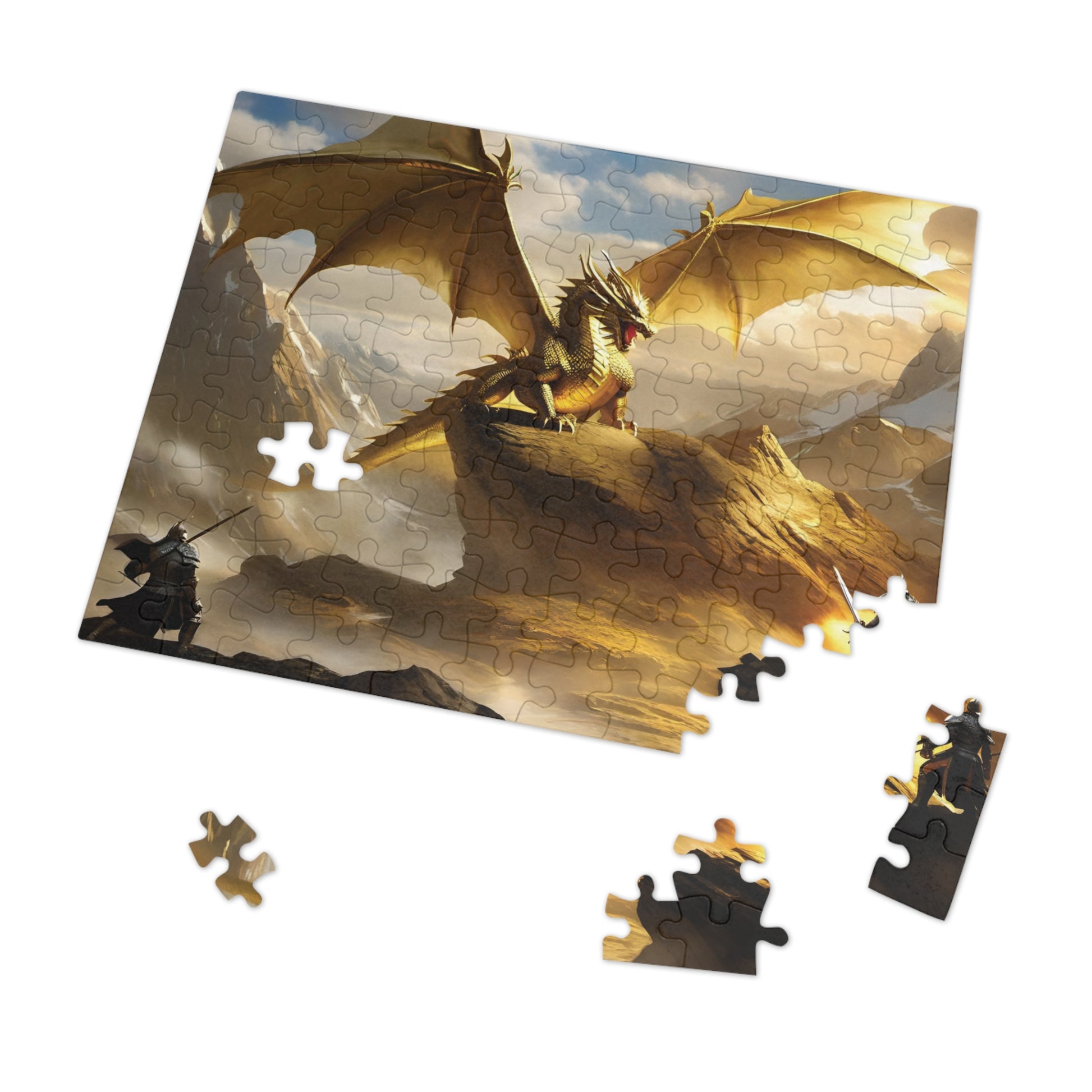 Assembling the golden dragon puzzle