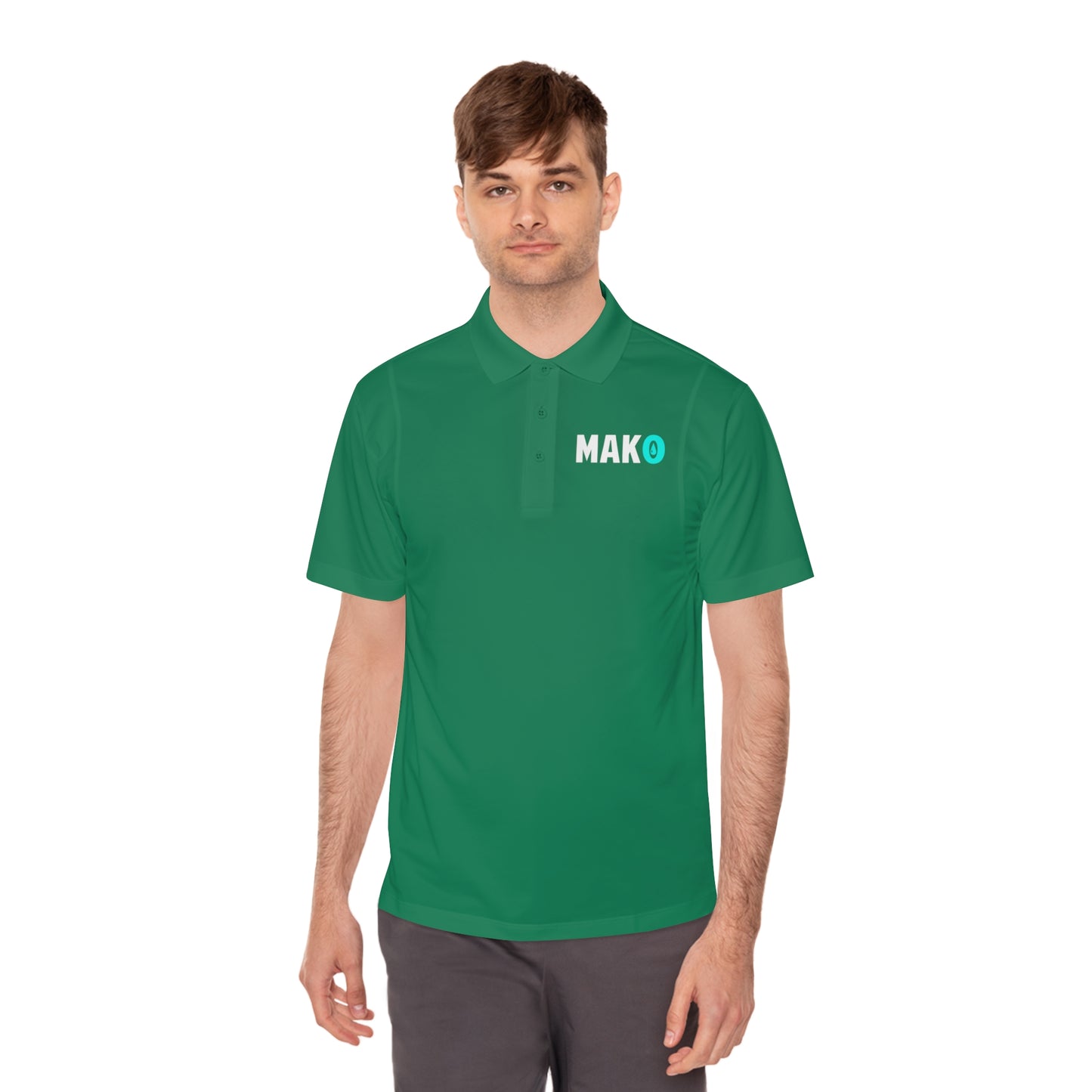 MAKO Logo Only, 2 Sided, Men's Sport Polo Shirt