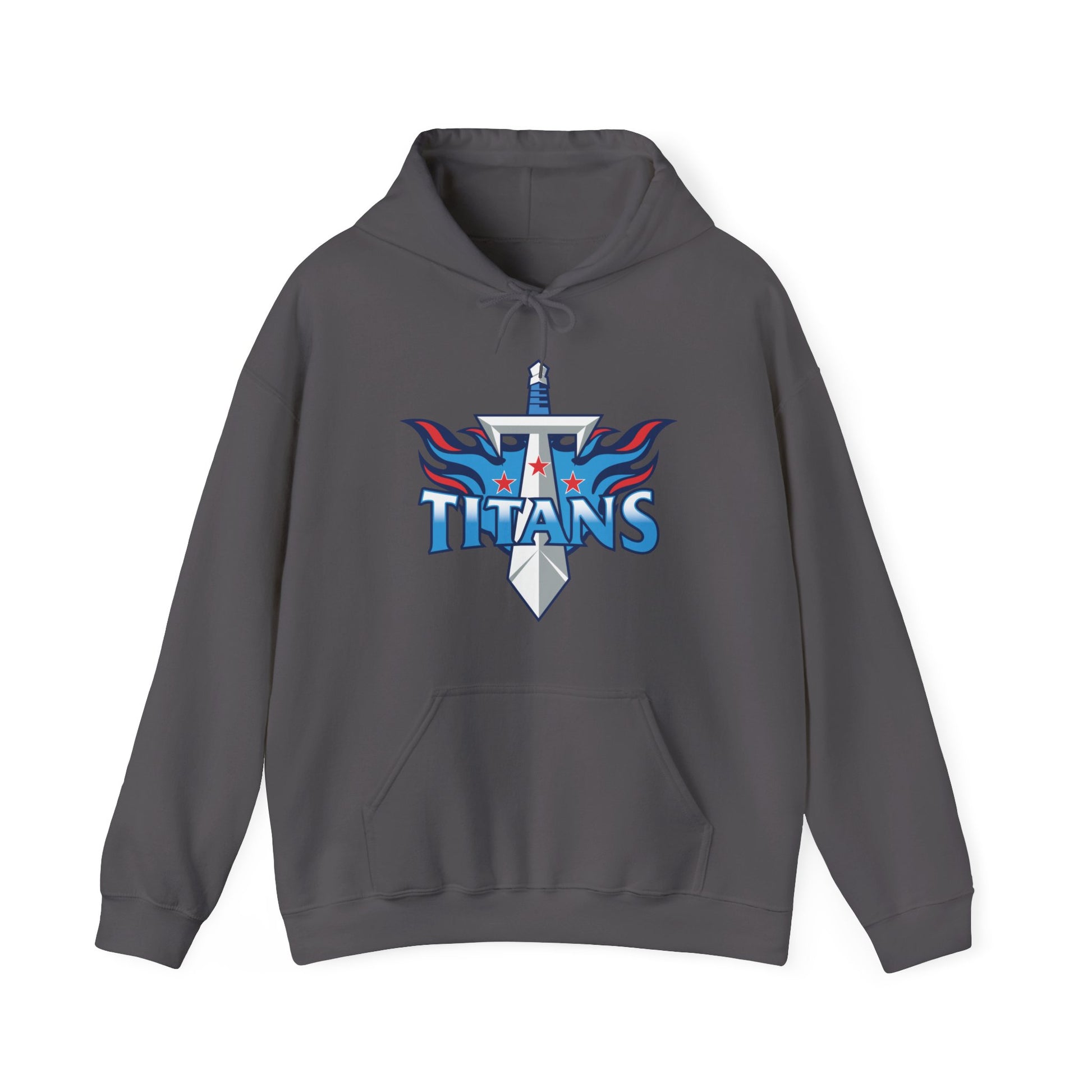 Titans hoodie with dynamic flame pattern