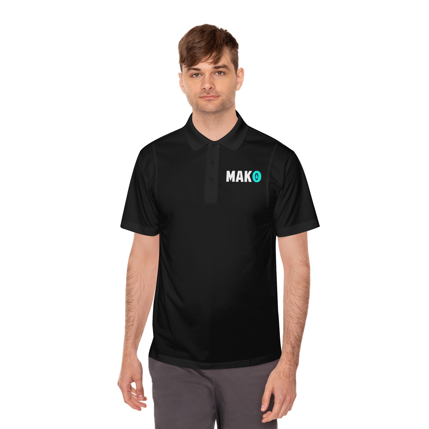 MAKO Logo Only, 2 Sided, Men's Sport Polo Shirt
