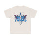 Bold Titans t-shirt with fiery art