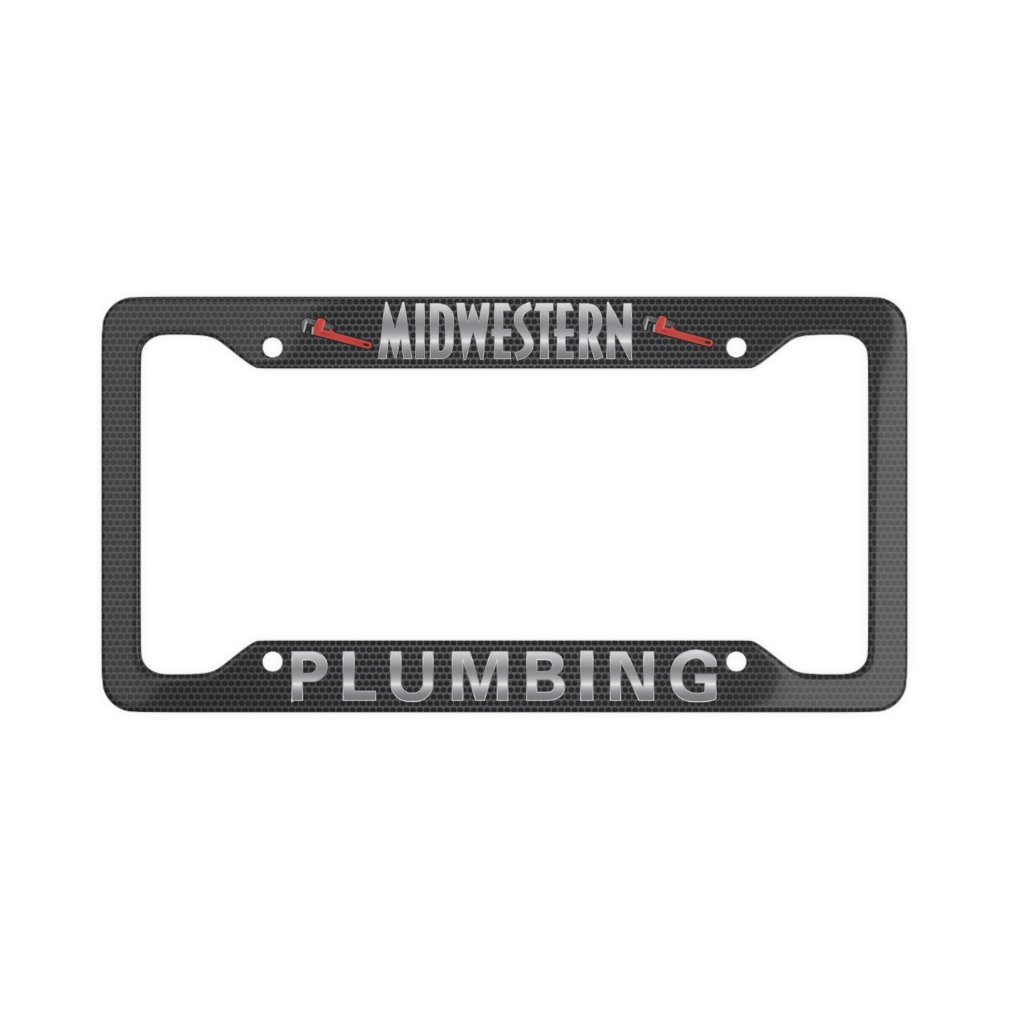 Midwestern Plumbing Black License Plate Frame