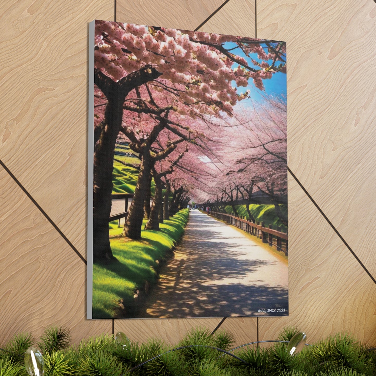 Blossom Lane Canvas Art: Tranquil Elegance