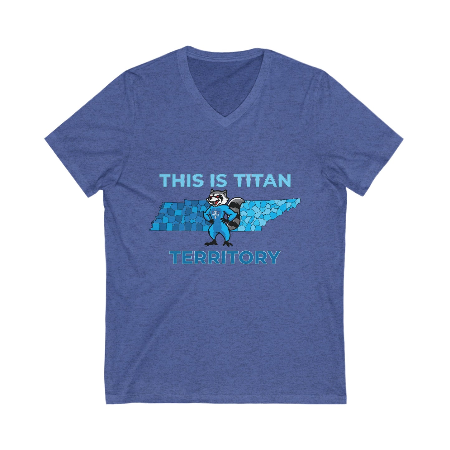 Bold v-neck with Titans raccoon graphic