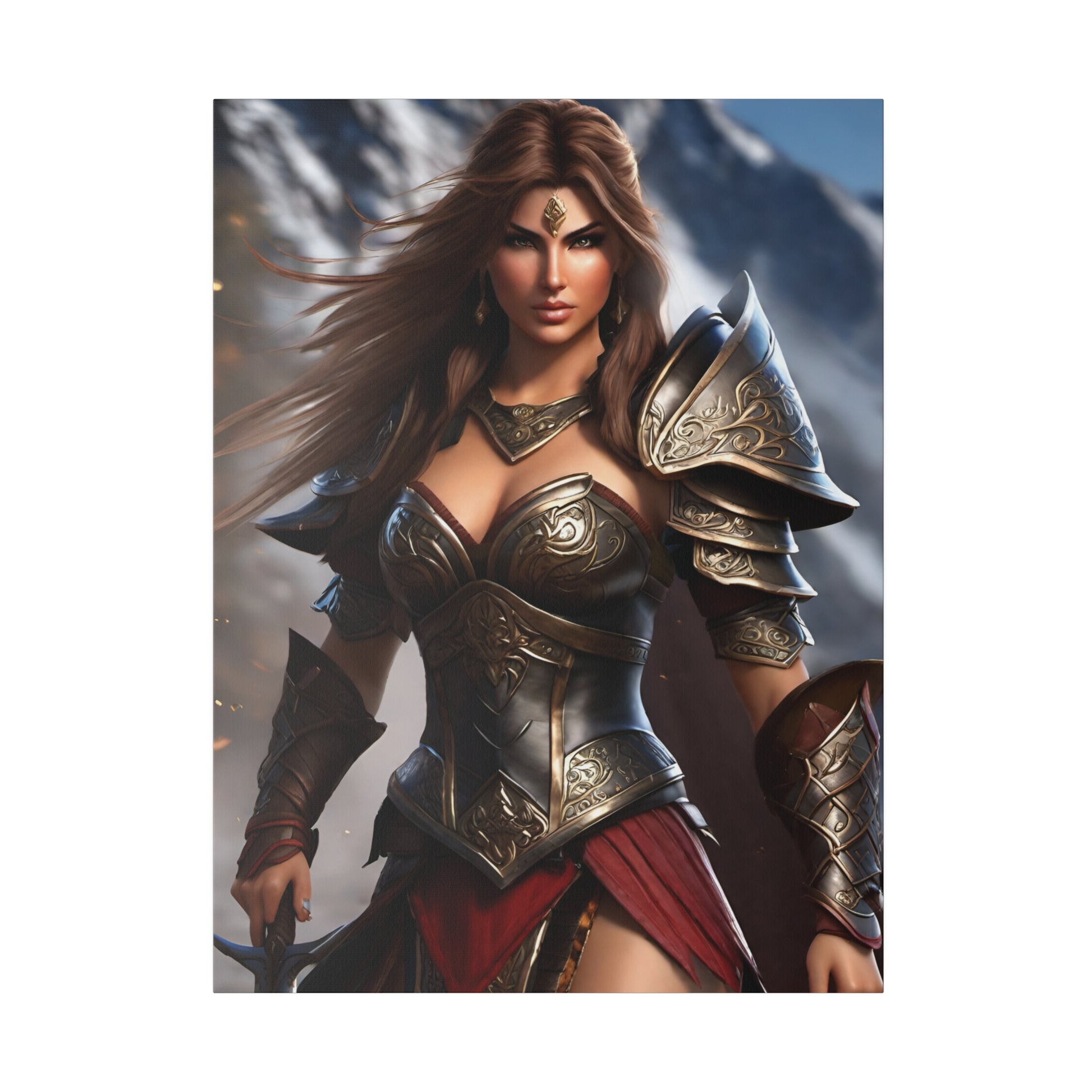 Fantasy artwork of regal warrior woman