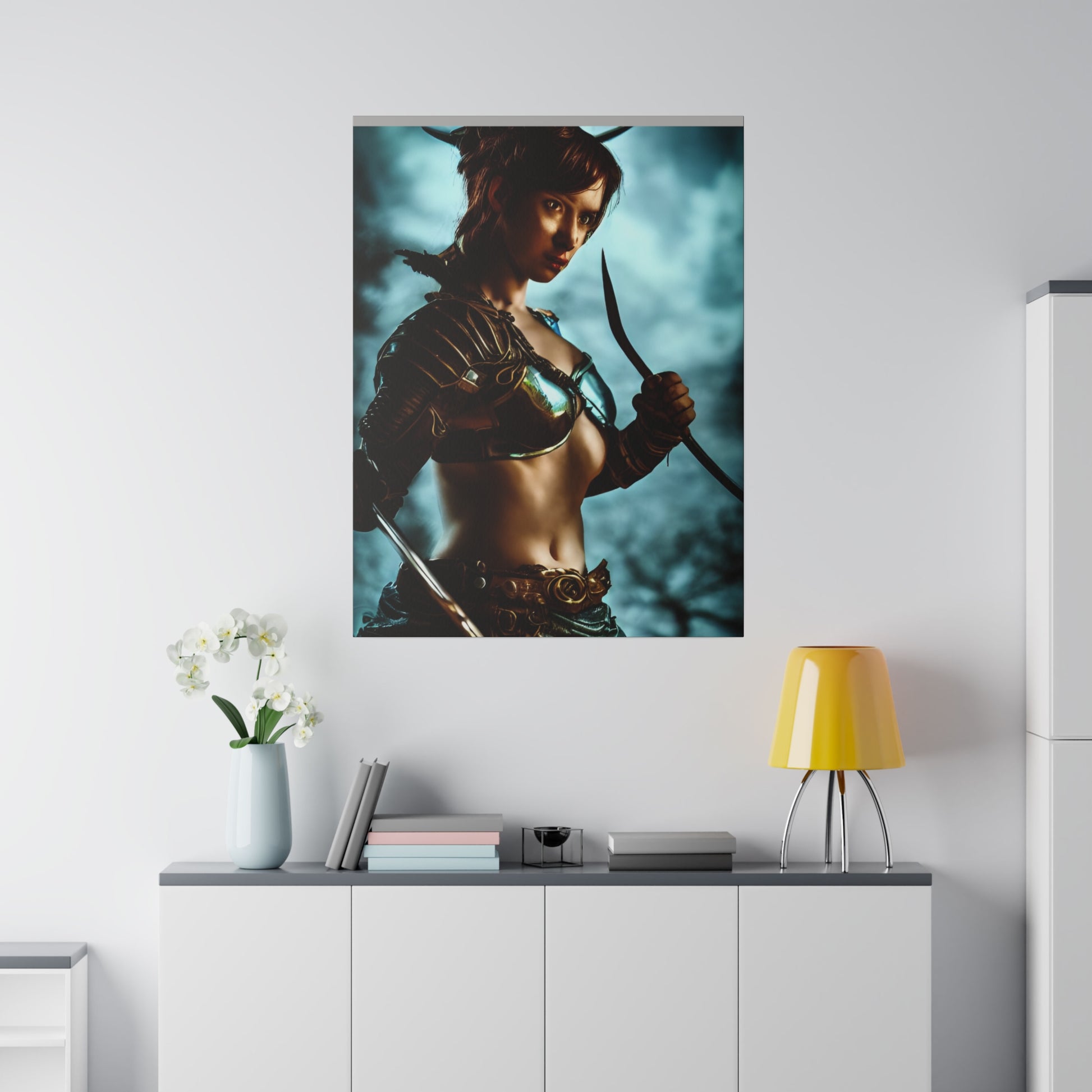 Transform spaces with our Women of Fantasy canvas print—a captivating blend of digital artistry, dark fantasy allure, and empowering depictions of women. Elevate your decor with enchantment.
