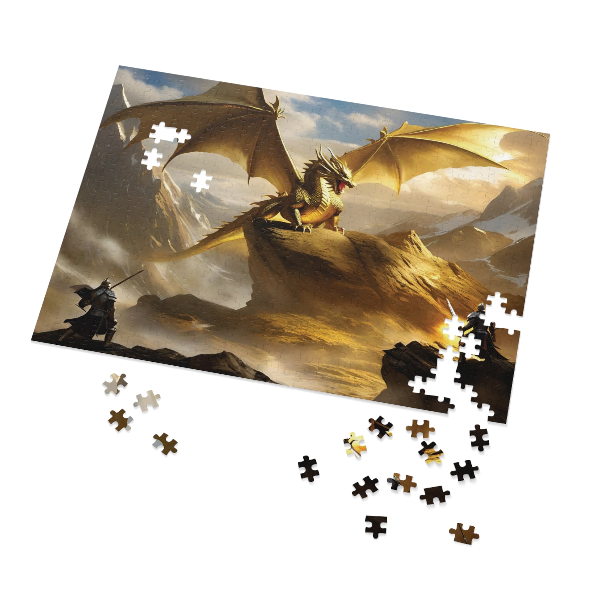 Fantasy jigsaw puzzle with dragon theme