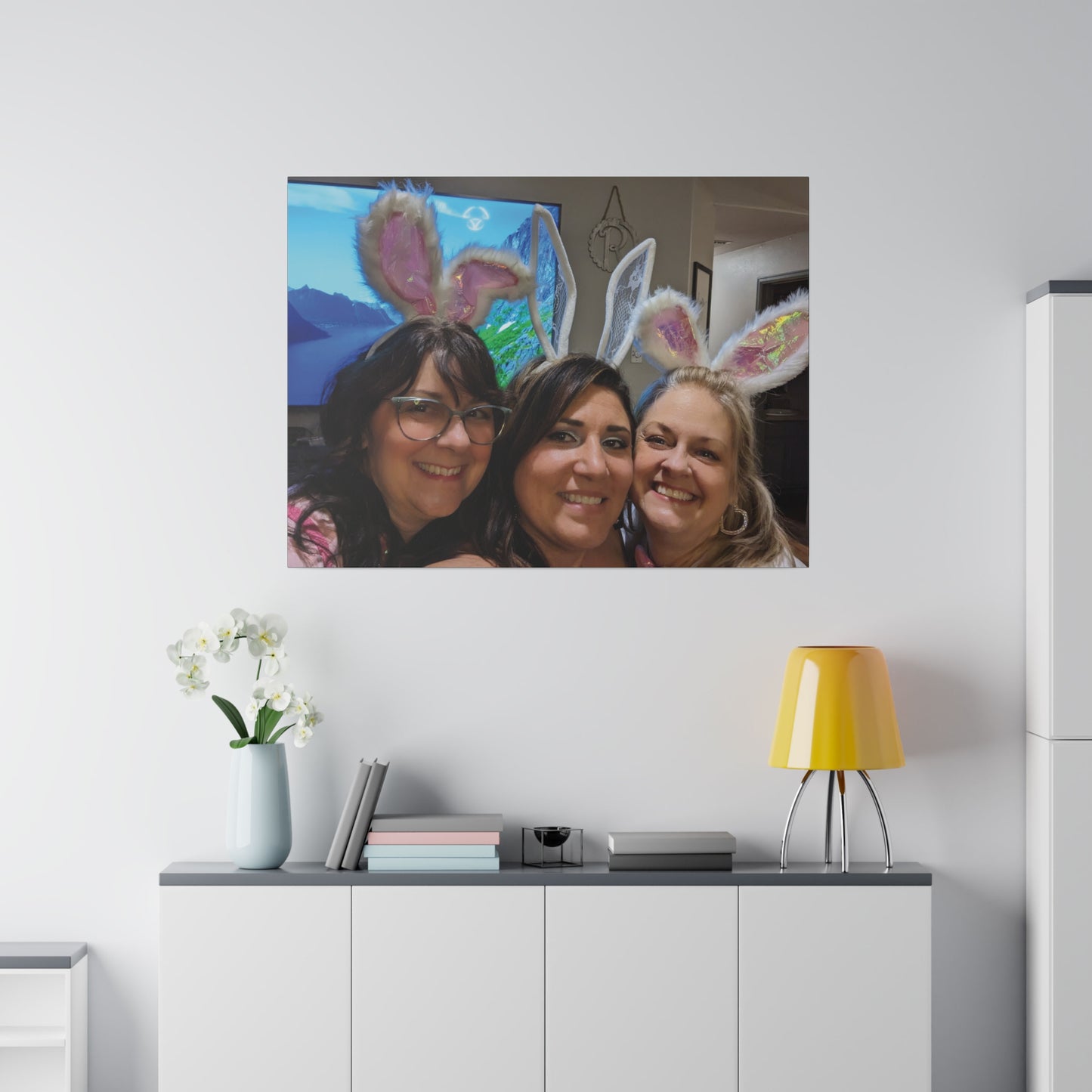 3 Bunnies Photo Matte Canvas, Stretched, 0.75"