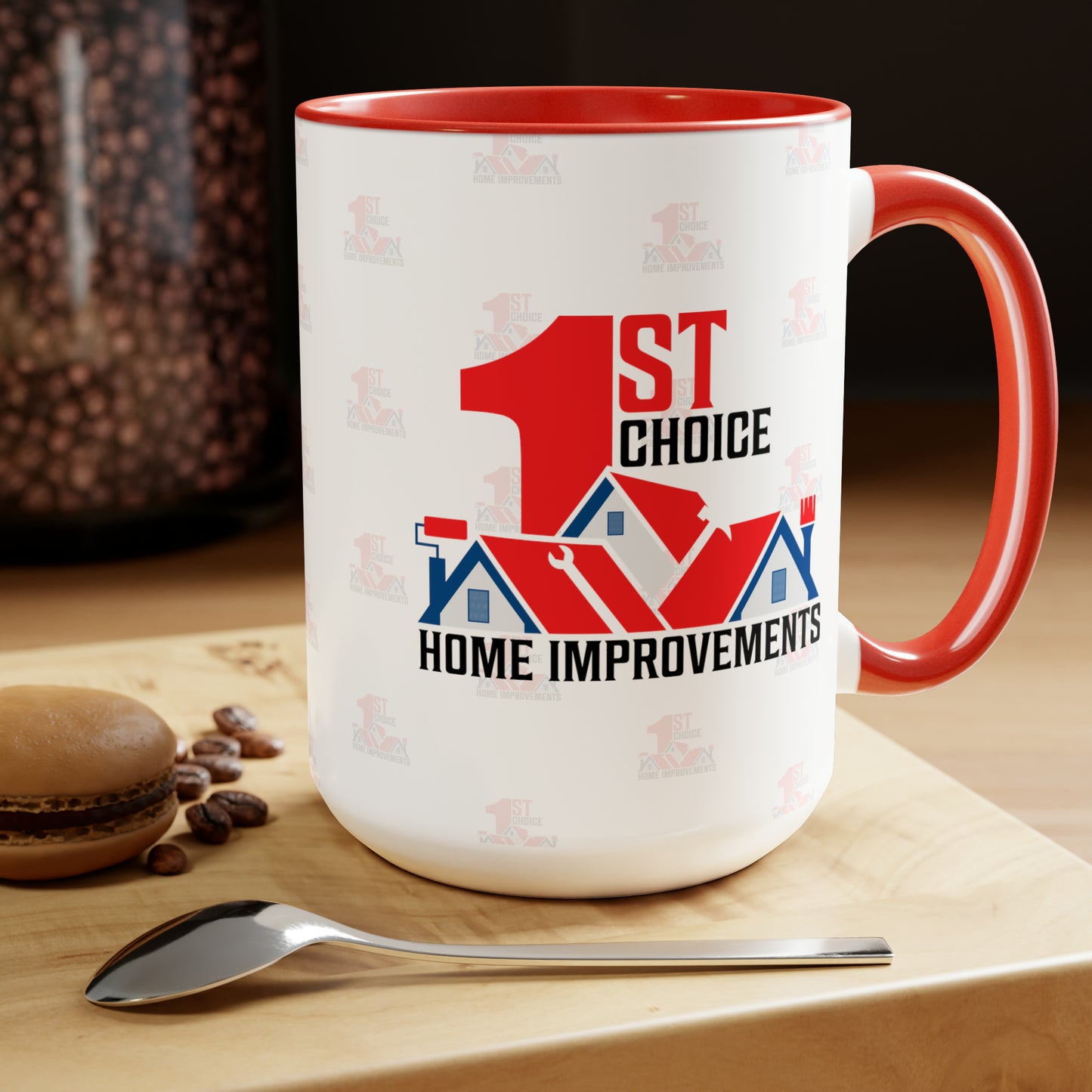 1st Choice Alternative Logo Two-Tone Coffee Mugs, 15oz