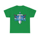 Sword and flames logo on Titans shirt