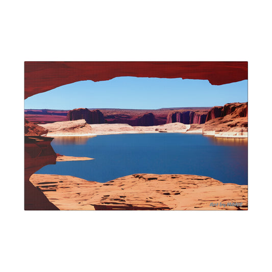 Canvas of Lake Powell's deep blue lake