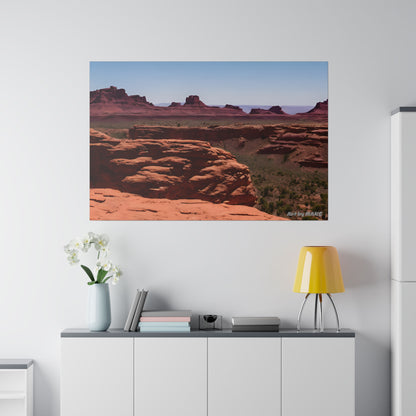 Sunlit sandstone in desert art