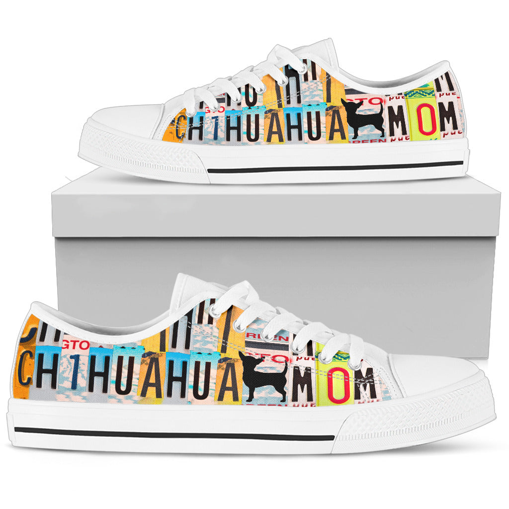 Women's Low Top Canvas Shoes For Chihuahua Mom