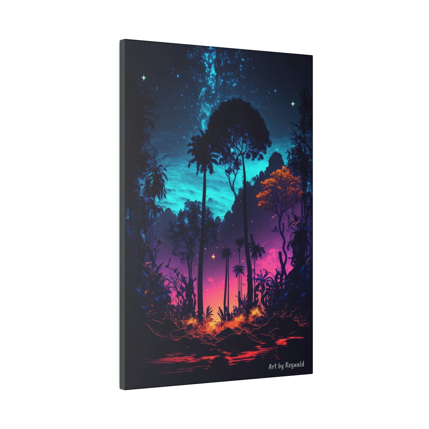 Neon Forest 1 - 16"x24" Matte Canvas, Stretched, 0.75"