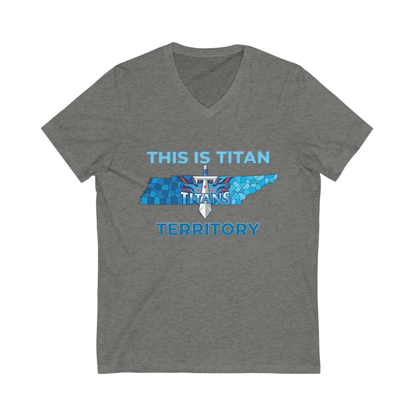 Tennessee Titans Jersey Short Sleeve V-Neck Tee