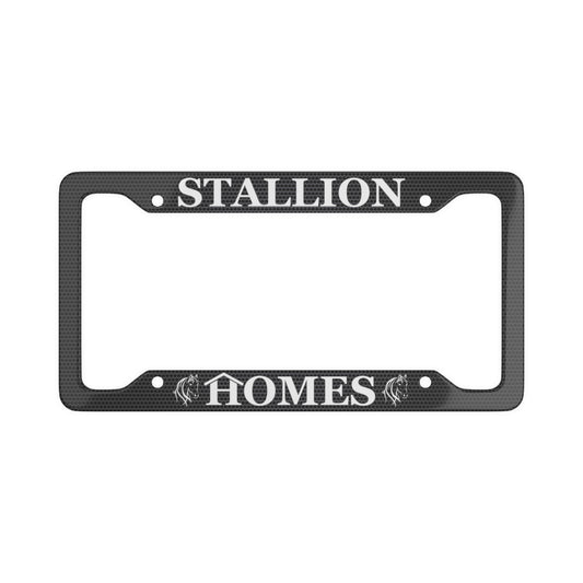 Stallion Homes Black License Plate Frame