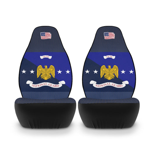 Army National Guard Dark Blue Polyester Car Seat Covers