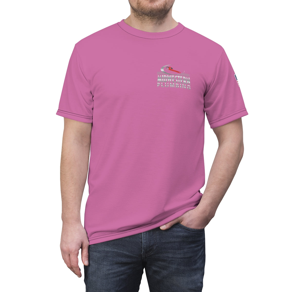 Midwestern Plumbing Light Pink Premium Work Shirt