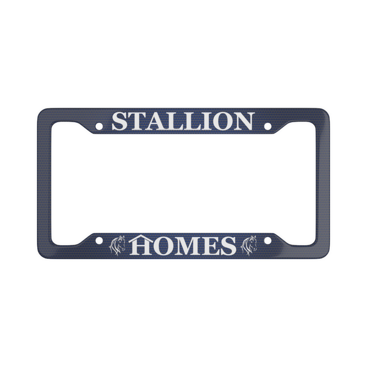 Stallion Homes Dark Blue License Plate Frame