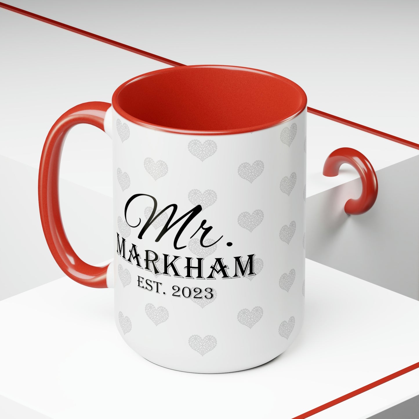 Mr Markham Two-Tone Coffee Mugs, 15oz