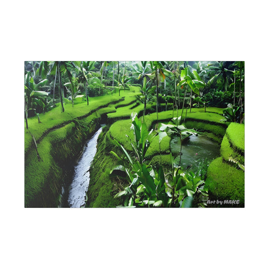 Bali Stream 2 - 24"x16" Matte Canvas, Stretched, 0.75"