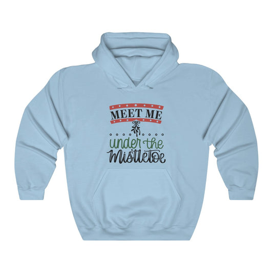 Christmas Meet Me Under the Mistletoe Unisex Heavy Blend™ Hooded Sweatshirt
