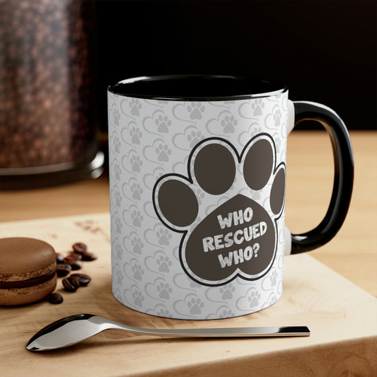Dog Lover's "Who Rescued Who" Mug