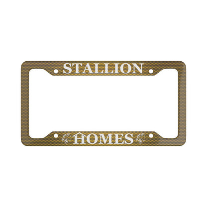 Stallion Homes Yellow License Plate Frame