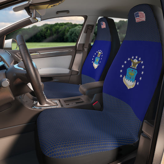 U.S. Air Force Dark Blue Polyester Car Seat Covers