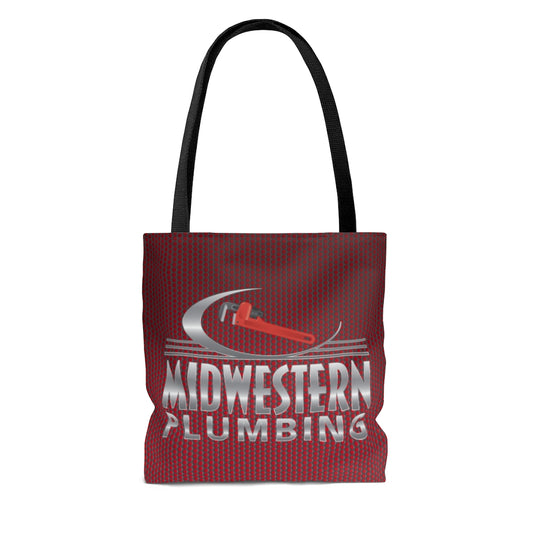 Midwestern Plumbing Dark Red Tote Bag