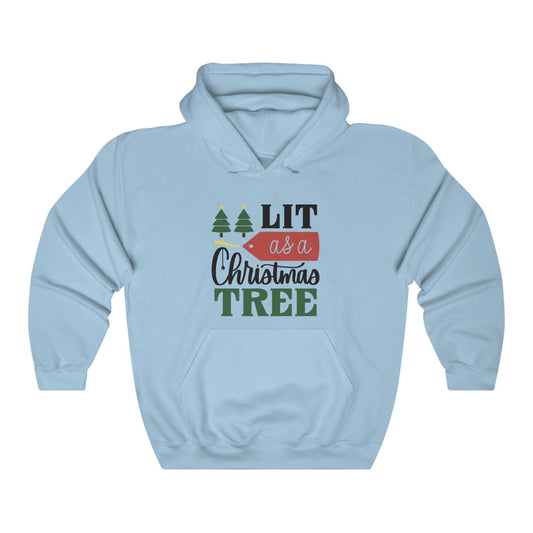 Christmas Lit as a Christmas Tree Unisex Heavy Blend™ Hooded Sweatshirt