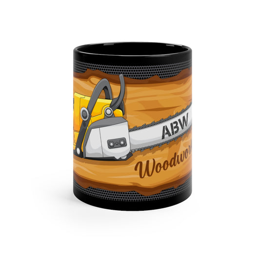 ABW Woodworking 11oz Black Mug 1