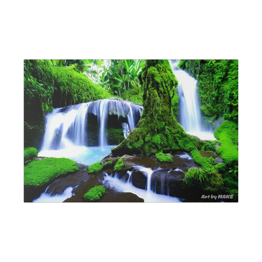 Bali Waterfalls 2 - 24"x16" Matte Canvas, Stretched, 0.75"