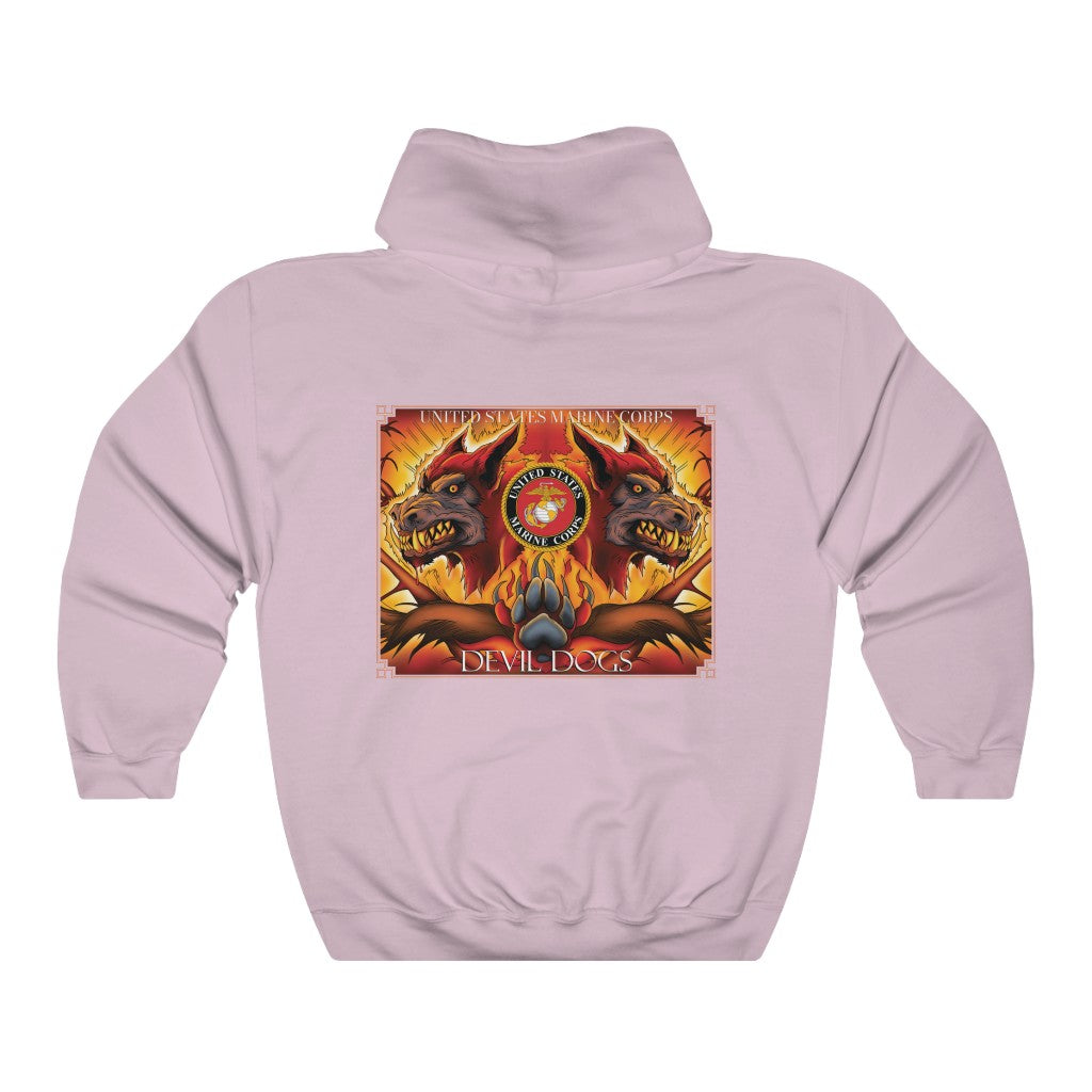 2nd Recon Btn Devil Dog Unisex Heavy Blend™ Hooded Sweatshirt