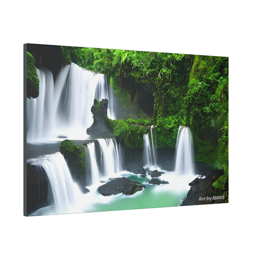 Bali Waterfalls 3 - 24"x16" Matte Canvas, Stretched, 0.75"