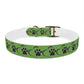 Heart and Paws Green Dog Collar