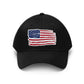 Sombrero de sarga con bandera americana
