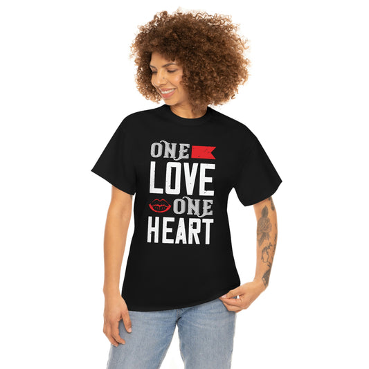 One Love, One Heart Cotton Tee