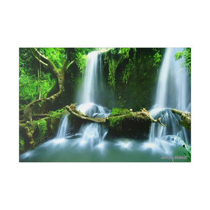 Bali Waterfalls 5 - 24"x16" Matte Canvas, Stretched, 0.75"