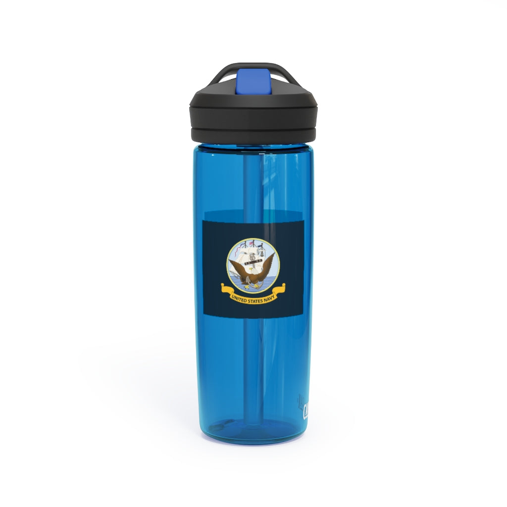 Botella de agua con bandera de la Armada de EE. UU., 20 oz \ 25 oz