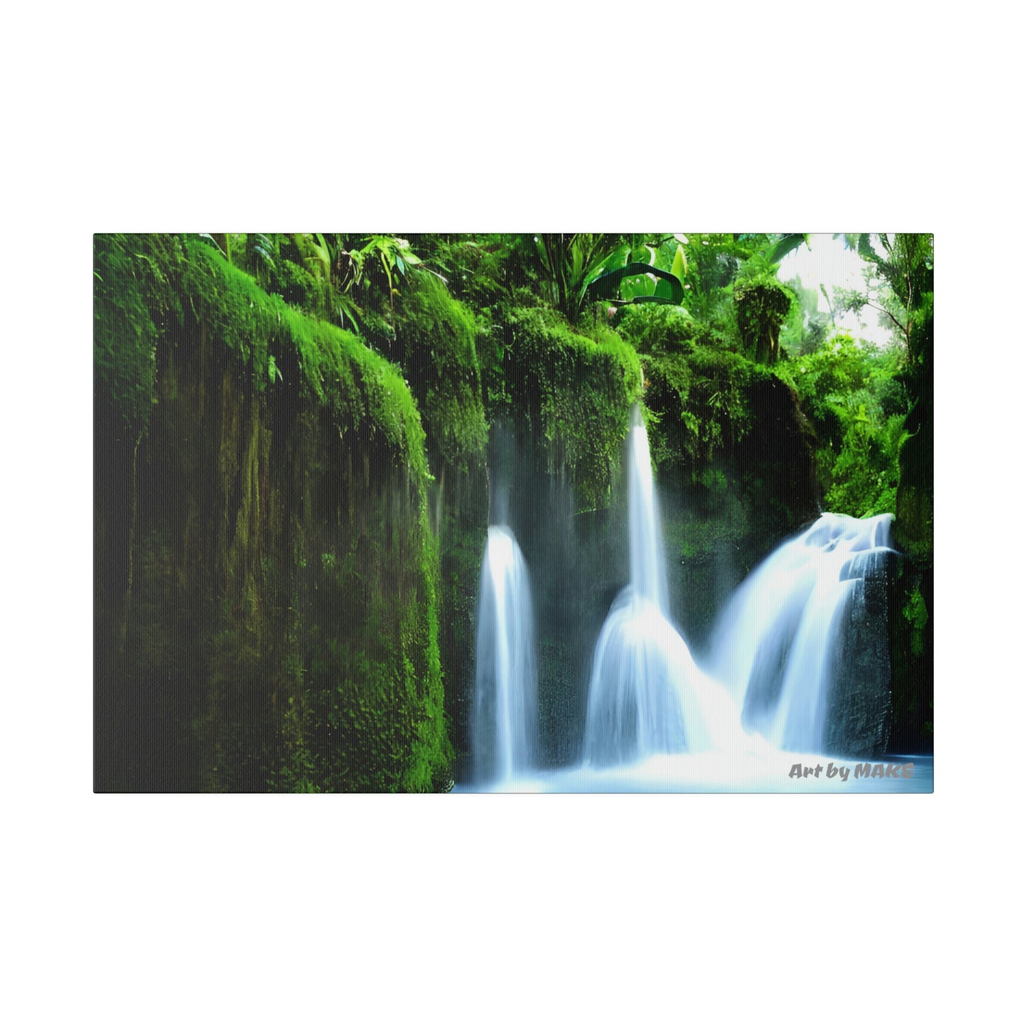 Bali Waterfalls 1 - 24"x16" Matte Canvas, Stretched, 0.75"