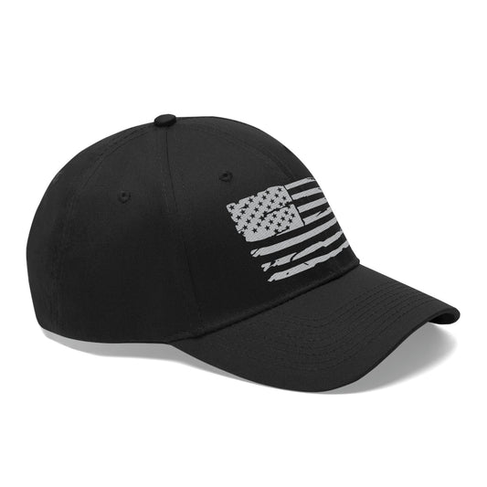 American Flag Twill Hat - Off White