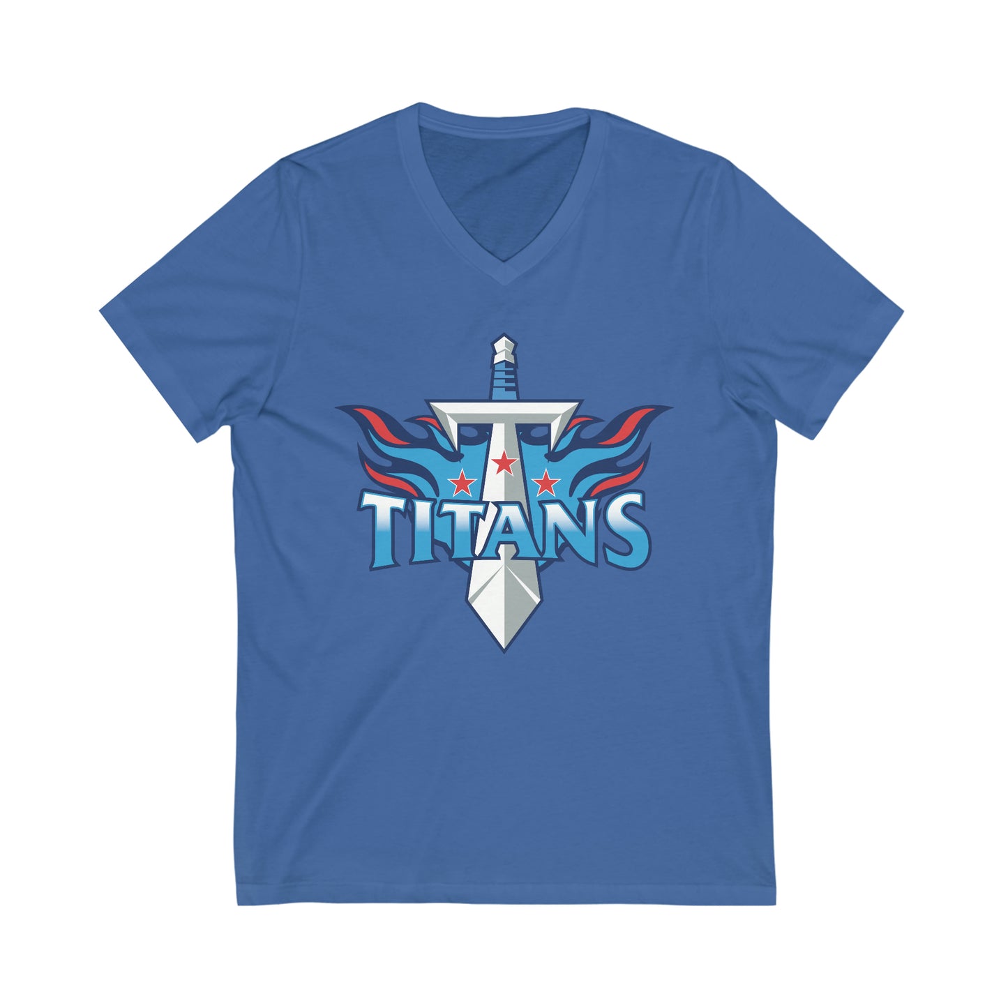 Tennessee Titans Logo Jersey Short Sleeve V-Neck Tee