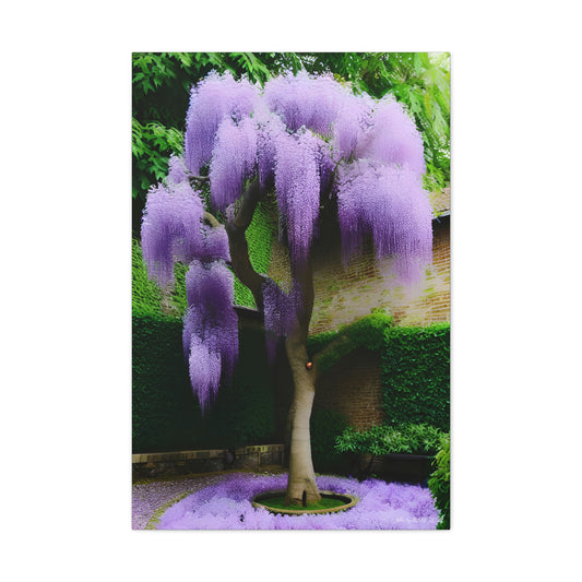 Colorful trees with purple centerpiece