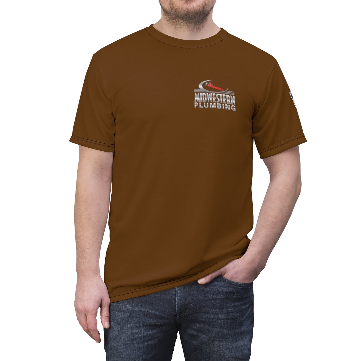 Camisa de trabajo premium marrón Midwestern Plumbing