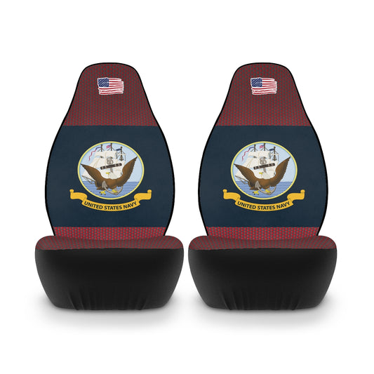 U.S. Navy Dark Red Polyester Car Seat Covers